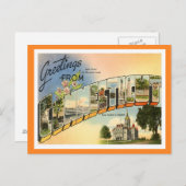 Carte Postale Salutations Du Connecticut (Devant / Derrière)