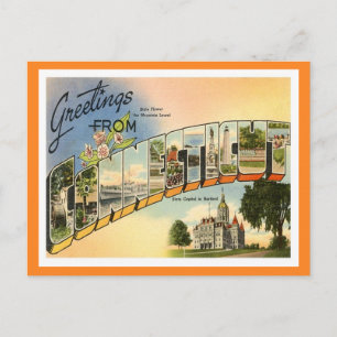 Carte Postale Salutations Du Connecticut