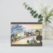 Carte Postale Salutations Du Connecticut, Vintage (Debout devant)