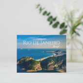 Carte Postale Salutations du coucher de soleil à Rio de Janeiro  (Debout devant)