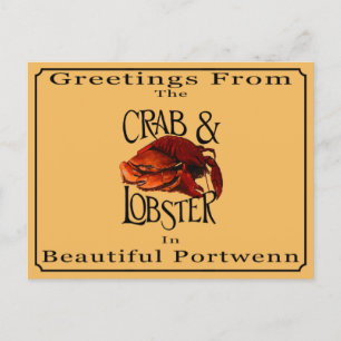 Carte Postale Salutations du crabe et du homard