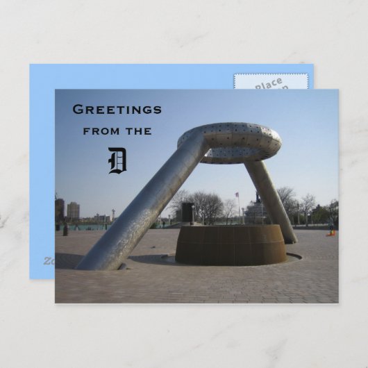 Carte Postale Salutations du D (Devant / Derrière)