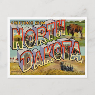 Carte Postale Salutations Du Dakota Du Nord