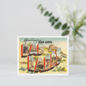 Carte Postale Salutations du Dakota du Nord, Badlands Travel (Debout devant)