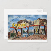 Carte Postale Salutations Du Dakota Du Sud (Devant / Derrière)