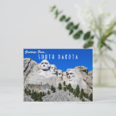 Carte Postale Salutations du Dakota du Sud Mont Rushmore (Debout devant)