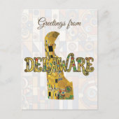 Carte Postale Salutations du Delaware (Devant)