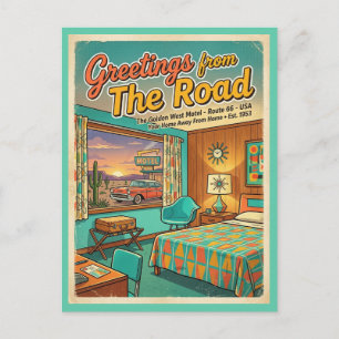 Carte Postale Salutations du Golden West Motel Route 66
