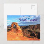 Carte Postale Salutations du Grand Canyon (Devant / Derrière)