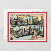 Carte Postale Salutations du Grand Canyon Arizona (Devant / Derrière)