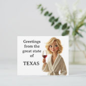 Carte Postale Salutations du grand état du Texas (Debout devant)