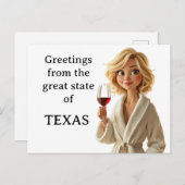 Carte Postale Salutations du grand état du Texas (Devant / Derrière)