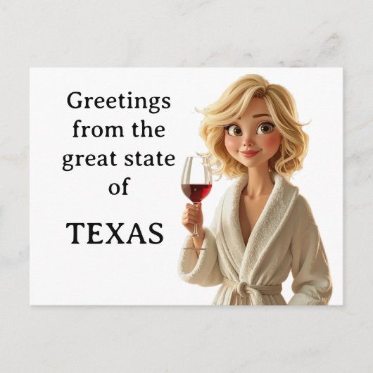 Carte Postale Salutations du grand état du Texas (Devant)