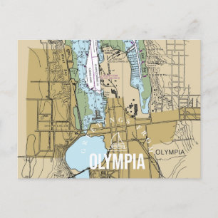 Carte Postale Salutations du graphique Olympia WA