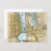Carte Postale Salutations du graphique Olympia WA (Devant / Derrière)