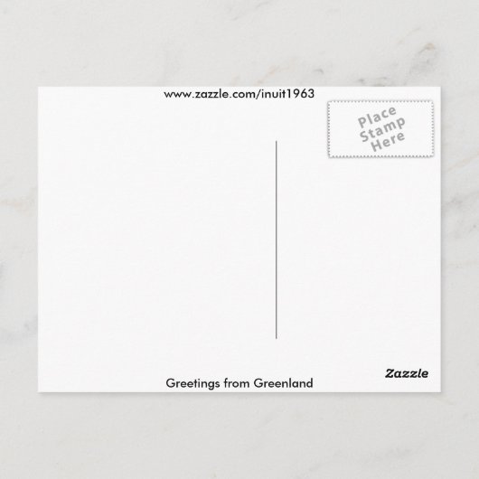 Carte Postale Salutations du Groenland 223 (Dos)