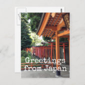 Carte Postale Salutations du Japon (Devant / Derrière)