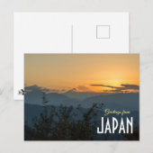 Carte Postale Salutations du Japon Mont Fuji   (Devant / Derrière)