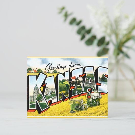 Carte Postale Salutations du Kansas (Debout devant)