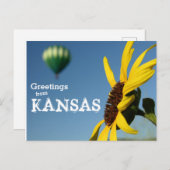 Carte Postale Salutations du Kansas (Devant / Derrière)