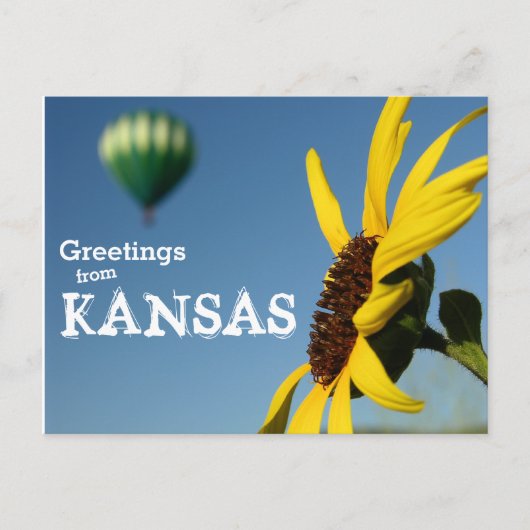 Carte Postale Salutations du Kansas (Devant)
