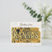 Carte Postale Salutations du Kansas (Debout devant)