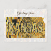 Carte Postale Salutations du Kansas (Devant)