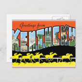 Carte Postale Salutations Du Kentucky (Devant / Derrière)