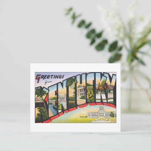 Carte Postale Salutations du Kentucky (Debout devant)