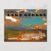 Carte Postale Salutations du lac George (Devant)