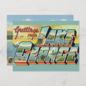 Carte Postale Salutations du lac George  (Devant / Derrière)