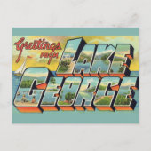 Carte Postale Salutations du lac George  (Devant)