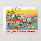 Carte Postale Salutations du lac Sunapee (Devant / Derrière)