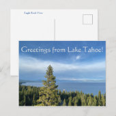 Carte Postale Salutations du lac Tahoe (Devant / Derrière)