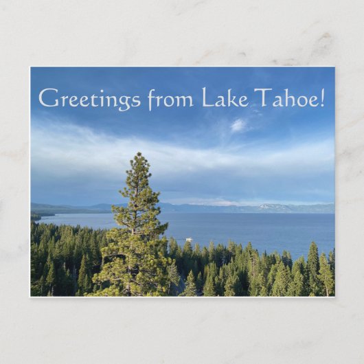 Carte Postale Salutations du lac Tahoe (Devant)