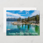 Carte Postale Salutations du lac Tahoe, Californie (Devant / Derrière)