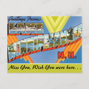 Carte Postale Salutations du lac Winnipesaukee