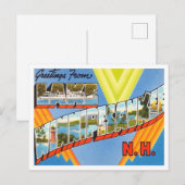 Carte Postale Salutations du lac Winnipesaukee, New Hampshire (Devant / Derrière)