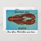 Carte Postale Salutations du Maine (Devant / Derrière)
