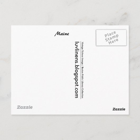 Carte Postale Salutations du Maine (Dos)