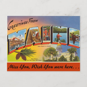 Carte Postale Salutations du Maine