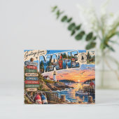 Carte Postale Salutations du Maine (Debout devant)