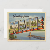 Carte Postale Salutations du Maine (Devant / Derrière)