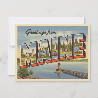 Carte Postale Salutations du Maine