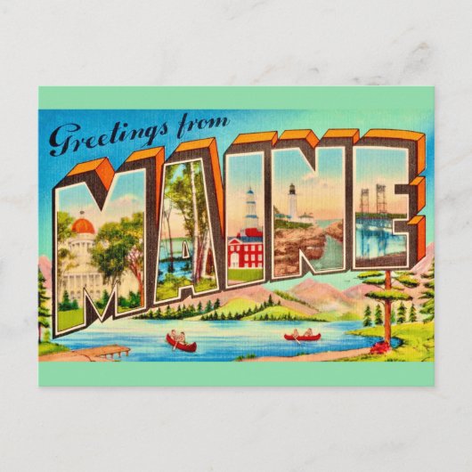 Carte Postale Salutations du Maine (Devant)