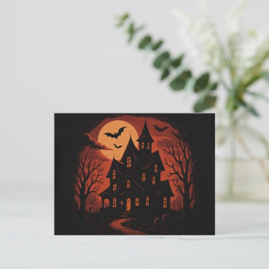 Carte Postale Salutations du Manoir Haunted (Debout devant)