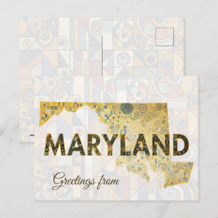 Carte Postale Salutations du Maryland