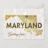 Carte Postale Salutations du Maryland (Devant)