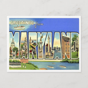 Carte Postale Salutations du Maryland