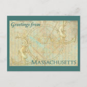 Carte Postale Salutations du Massachusetts (Devant)